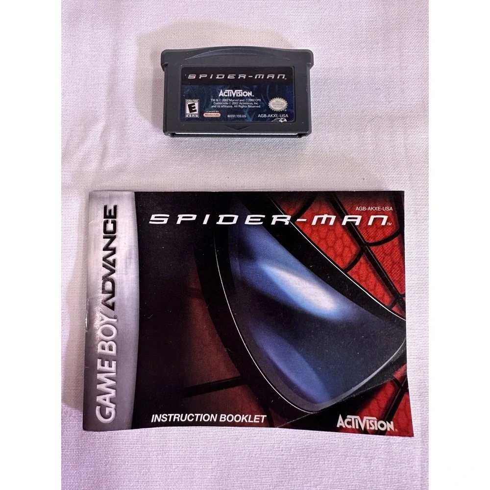 Spiderman 2 Nintendo Gameboy Advance, Used With Manual